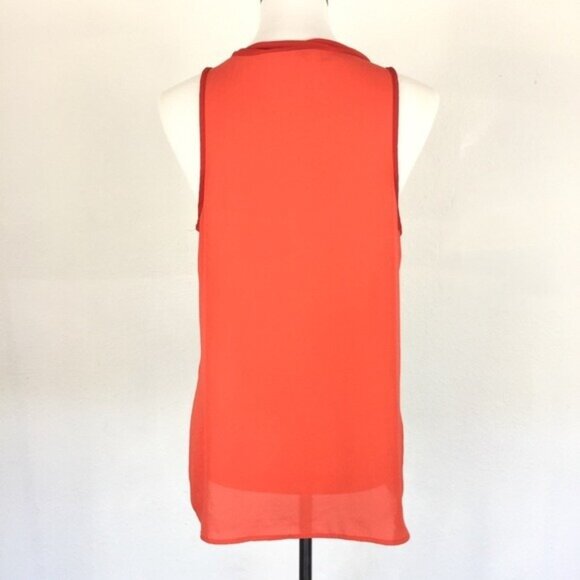 Bellatrix Red Sleeveless Flowy Racerback Tank Top Small Blouse Lightweight - Picture 2 of 4